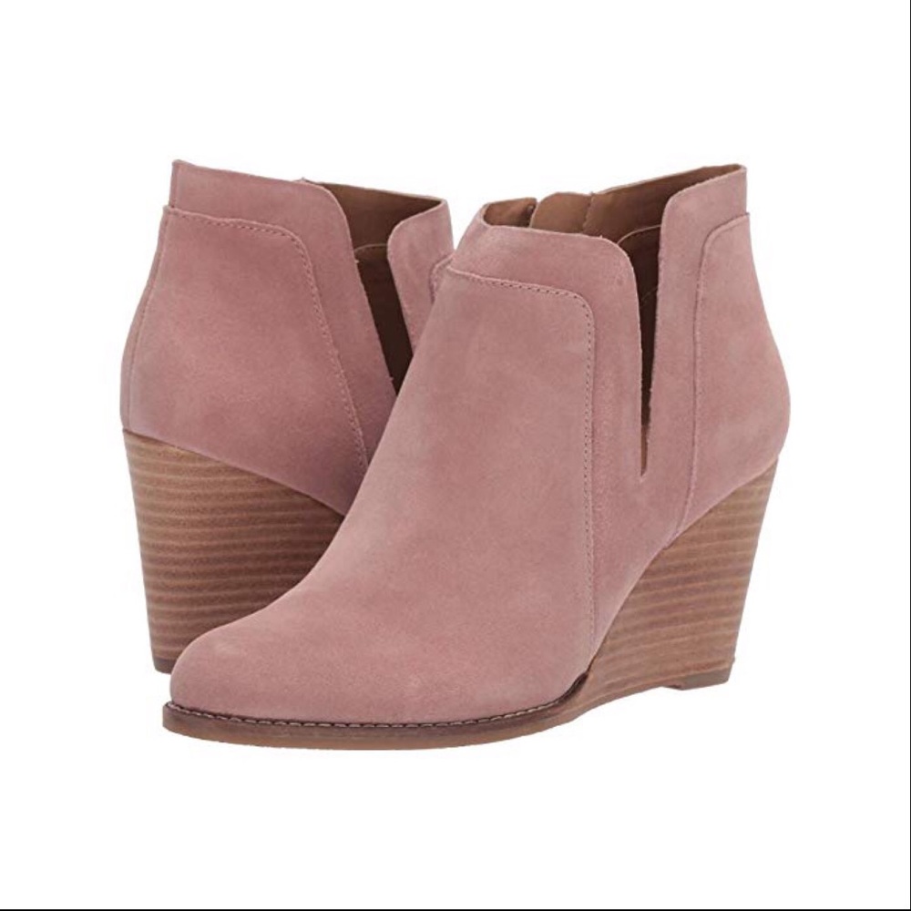 Lucky Brand Yabba Wedge Blush Booties - Size 12